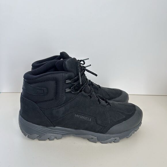 Merrell Coldpack Ice Mid Polar Winter Boots Black J91841 Mens 13 Arctic Grip WP - Picture 2 of 12